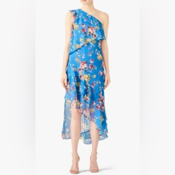 SLATE AND WILLOW🦋SIZE 8🦋BLUE ETHEREAL FLOWING MAXI MIDI CHIFFON DRESS $350 NEW - Picture 3 of 12